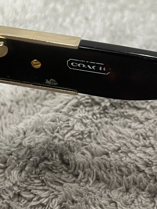 coach nina sunglasses black 494 color 215 logo sides main image 4